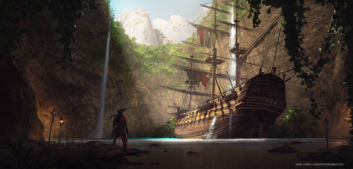 Pirate's Den digital painting tutorial